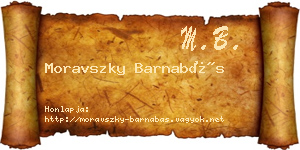 Moravszky Barnabás névjegykártya